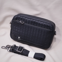 Clutch kiêm đeo chéo da đan