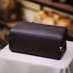 Clutch hộp 2 ngăn da mềm