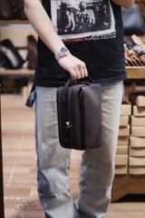 Clutch hộp 2 ngăn da mềm