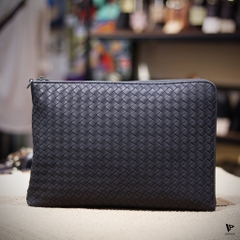 Clutch mỏng to da đan
