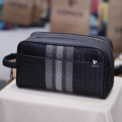 Clutch hộp da đan