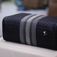 Clutch hộp da đan