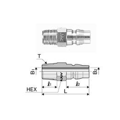 Khớp nối đầu đực ren ngoài 21PM