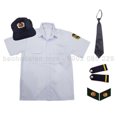 Quần áo bảo vệ ngắn tay BV06-NT1 phụ kiện đầy đủ không logo ngực (áo vải si - quần kaki) - CV1 size 2XL