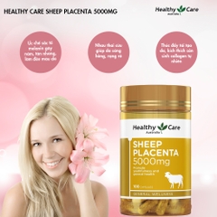 Nhau thai cừu ngừa lão hóa Healthy Care Sheep Placenta 5000mg 100 viên