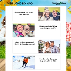 Bổ não ginkgo bibola 2000mg Healthy Care hỗ trợ tuần hoàn máu não hộp 100 viên