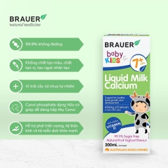 Thực phẩm bổ sung Canxi dạng sữa Brauer Baby Kids 200ml cho bé từ 7 tháng tuổi