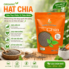 Hạt chia hữu cơ Úc Organic Chia Seed Nature Superfood gói 1kg