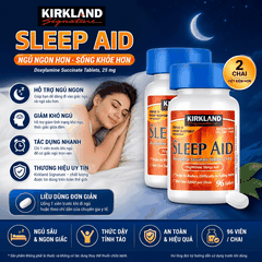 Ngủ ngon kirkland signature sleep aid 2 hộp x 96 viên