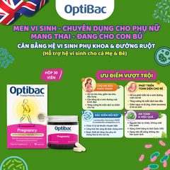 Lợi khuẩn Optibac Probiotics Pregnancy cho phụ nữ mang thai và cho con bú 30 viên