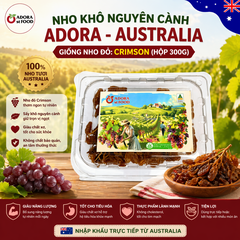 Hộp 300g Nho khô nguyên cành Adora st Food Dried Grapes Cluster Crimson
