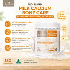 Bio Island Milk Calcium Bone Care 150 Viên – Canxi Sữa Tự Nhiên Hỗ Trợ Xương Khớp Cho Gia Đình