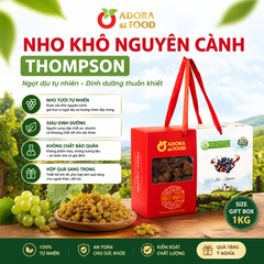Nho khô nguyên cành Adora st Food Dried Grapes Cluster Thompson  1kg đặc sản Úc