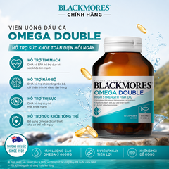Dầu Cá Blackmores Omega Double High Strength Fish Oil 90 Viên – Gấp Đôi Omega-3 Cho Tim, Não Và Mắt