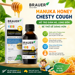 Siro giảm ho có đờm dạng lỏng Brauer Chesty Cough cho bé từ 2 tuổi trở lên 100ml
