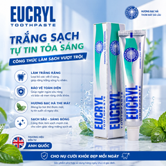 Kem đánh răng bạc hà tẩy trắng tự nhiên Eucryl Toothpaste 62g - nội địa Anh