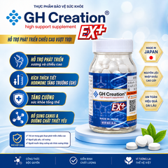 Tăng chiều cao độ tuổi từ 4 - 30 tuổi GH Creation EX + Nhật Bản giúp hỗ trợ phát triển chiều cao tự nhiên, lành tính và hiệu quả 270 viên