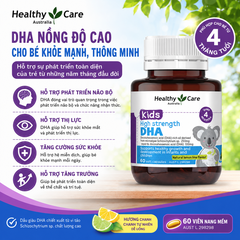 DHA Healthy Care Kids High Strength phát triển trí não cho bé 60 viên