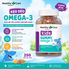 Omega 3 cho bé Healthy Care Kids Gummy Hỗ trợ phát triển trí tuệ toàn diện, tăng cường thị lực, Giúp bé học tập và ghi nhớ tốt hơn (dạng kẹo) 250 viên