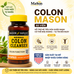 Mason Natural Colon Cleanser hộp 60 viên Hỗ trợ tăng cường sức khỏe đại tràng 60 viên