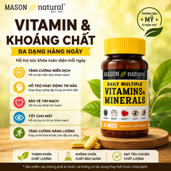Viên vitamin và khoáng tổng hợp Mason Natural Daily Multiple Vitamins With Minerals 60 viên