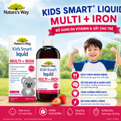 Nature's Way Kids Smart Multi Iron Liquid 200ml - Hỗ trợ bổ sung sắt và các vi chất cần thiết cho trẻ nhỏ dạng nước