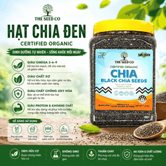 Hạt chia đen The Seed Co certified organic chia seeds 1.6 kg hạt chia đen