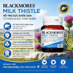 Thải độc gan blackmores milk thislte 42 viên - giải độc và detox cho gan khỏe mạnh