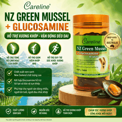 Khớp vẹm xanh - Careline Nz Green Mussel Glucosamine - Hỗ trợ sức khỏe xương khớp 60 viên