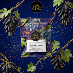 Combo 10 Túi Nho Ngón Tay khô trên cành Little Gemz Sweet Sapphire Dried Grapes Clusters 30g