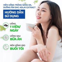 Trắng da DHC Adlay Extract hỗ trợ làn da sáng mịn 30 ngày 30 viên
