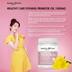 Tinh dầu hoa anh thảo Evening Primrose Oil Healthy Care 1000mg cân bằng nội tiết tố nữ 200 viên
