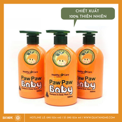 Sữa tắm đu đủ 2 trong 1 Paw Paw Baby 500ml của Úc