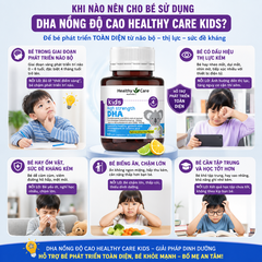 DHA Healthy Care Kids High Strength phát triển trí não cho bé 60 viên