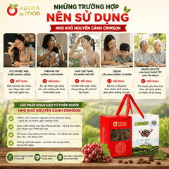 Nho khô nguyên cành Adora st Food  Crimson Dried Table Grapes Cluster 1 kg đặc sản của Úc