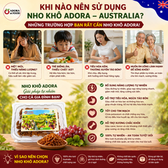 Hộp 300g Nho khô nguyên cành Adora st Food Dried Grapes Cluster Crimson