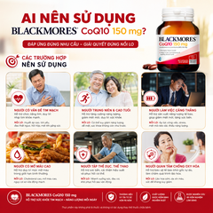 Blackmores Super Strength Coq10 150mg 30 Capsules  hỗ trợ hệ thống tim mạch và mạch máu khỏe mạnh