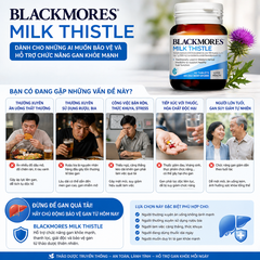 Thải độc gan blackmores milk thislte 42 viên - giải độc và detox cho gan khỏe mạnh