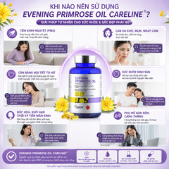 Tinh dầu hoa anh thảo ép lạnh Careline Evening Primrose Oil 1000mg 60 viên