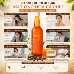 Mật ong hoa cà phê golden honey nguyên chất dinh dưỡng cho cả nhà chai 500ml