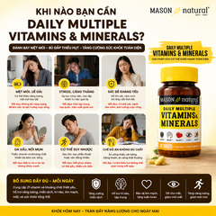 Viên vitamin và khoáng tổng hợp Mason Natural Daily Multiple Vitamins With Minerals 60 viên