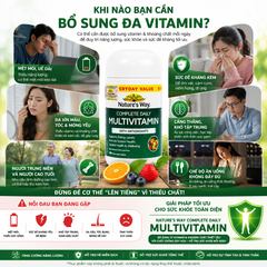 Vitamin tổng hợp Nature’s Way Complete Daily Multivitamin100 Viên bổ sung vitamin và khoáng chất