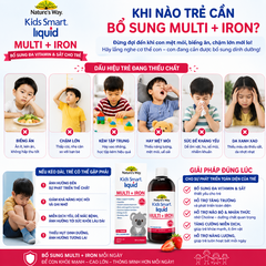 Nature's Way Kids Smart Multi Iron Liquid 200ml - Hỗ trợ bổ sung sắt và các vi chất cần thiết cho trẻ nhỏ dạng nước