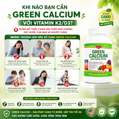 Bổ sung canxi hữu cơ cho cơ thể Olympian Labs Green Calcium with Vitamin K2/D3 hộp 100 viên