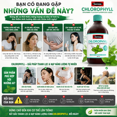 Nước diệp lục Swisse Chlorophyll thanh lọc cơ thể nhập khẩu Úc 500ml (Xanh)