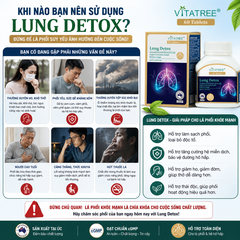 Thải độc phổi vitatree lung detox 60 viên hỗ trợ hệ ho hấp, giảm ho