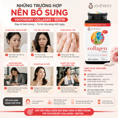 Collagen youtheory type 1 2 & 3 dành cho nữ 390 viên chắc khỏe xương khớp chống lão hóa da móng tóc