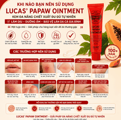 Kem đa năng Lucas Papaw Ointment chiết xuất đu đủ hỗ trợ làm dịu da tuýp 25g
