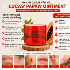 Kem đa năng Lucas Papaw Ointment chiết xuất đu đủ hỗ trợ làm dịu da hộp 75g