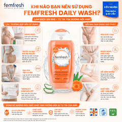 Dung dịch vệ sinh phụ nữ cao cấp hàng ngày femfresh daily wash 250ml
